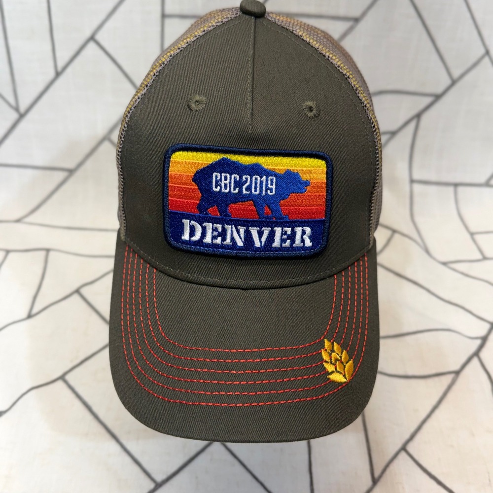 Kotis Design CBC 2019 Denver Trucker Hat‎ OSFM Green Craft Beer Mesh Snapback